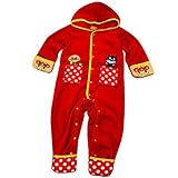 アンパンマン マシュマロフリース くるりんぱ 長袖カバーオール Anpanman （レッド70cm）