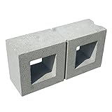 森ブロック工業(株) 120ウインドーブロック ライトグレー コーナー型