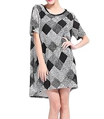 Geometric Print Rayon  Shirt Mini Dress 