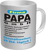 Produkt-Bild: Fun Kaffeetasse mit Spruch Firma Papa GmbH! Fun Kaffeebecher zum Geburtstag