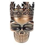 LIHAO Herb Spice Weed Tobacco Grinder Crown Skull - Red Bronze