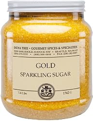 India Tree Star Gold Sparkling Sugar, 3.4-Pound Jars (Pack of 2)