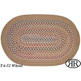 Tapestry Wheat Braided Rug Size: 5 x 8 Oval