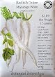 Radish Seeds Daikon Miyashige White Certified Organic Heirloom Seeds 175 Seeds