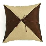 Review AsiaEXP  / Handmade Deluxe Two-Tone Pyramid-Style Cushion Cover / Pillow Sham Beige & Brown