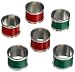 DII Christmas Napkin Ring Enamel with Mixed Set of 4, Green and Red