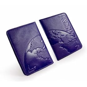 Tuff-Luv Etui housse Cuir pour Passeport - violet