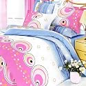 Blancho Bedding - [Romantic Story] 100% Cotton 4PC Comforter Cover/Duvet Cover Combo (Queen Size)