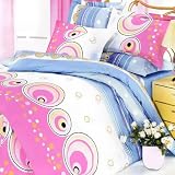 Blancho Bedding - [Romantic Story] 100% Cotton 4PC Comforter Cover/Duvet Cover Combo (Queen Size)