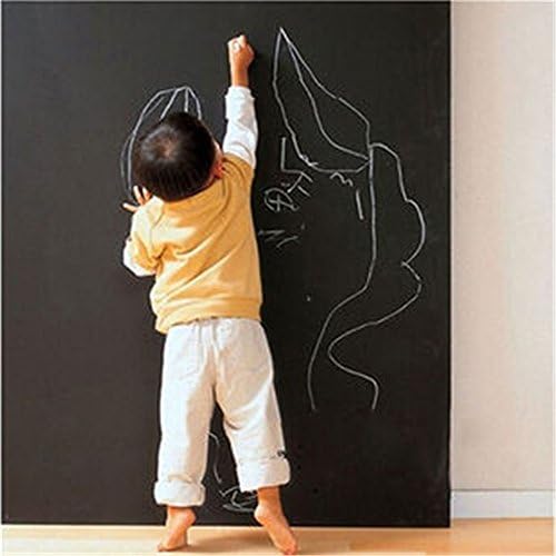 45x200cm Chalk Board Blackboard Stickers Removable Vinyl Draw Decor Mural Decals Art Chalkboard Wall Sticker For Kids Rooms (BLACK)