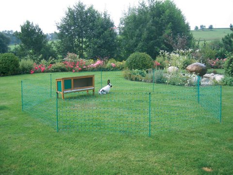 grüner Haustier/Kleintier-Zaun 112 cm x 50 m Hühnerzaun Hundezaun Katzenzaun Hunde/Katzen-Einzäunung