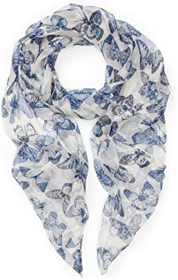 Accessorize Womens Emperor Butterfly Silk Chiffon Classic Scarf