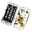 LG Vu Plus GR700 (AT&T) Snap-on Protector Hard Case Image Cover "Sunny Sunflowers" Design