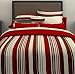City Scene, Plaza Red Collection, Duvet Set, Twin