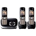 Panasonic KX-TG6523EB DECT Trio Digital Cordless Phone Set with Answer Machine - Black