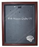 NFL Jacksonville Jaguars Cabinet Style Jersey Display - Mahogany with Museum Quality UV Upgrade