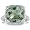 4ct Green Amethyst and Diamond Ring set in Sterling Silver (Sizes 4-9)