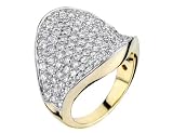 100 Diamonds Pave Cluster Ring 2.13 Carats (ctw) in 14K Yellow Gold