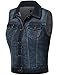 FPT Womens Cropped Denim Vest DARK WASH LARGE