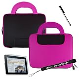 Apple Ipad Tablet ( 3G , wifi , WiFi + 3G ) Hard Nylon Cube with Pocket Carrying Case for ipad ( iPad Accessories Only ) + Includes a 4-inch eBigValue (TM) Determination Hand Strap + iPad Touch Anti Glare Screen Protector Guard (Compatible with all Versions of iPad) + Includes an iPad Stylus Pen