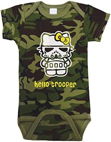 Hello Trooper Kitten Baby One Piece 6 Months Camo