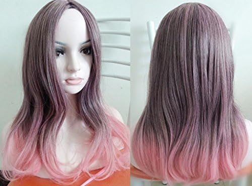 HI GIRL Fashion Colourful Long Hair Curly Wavy Full Wigs Cosplay Costume Party Wig #3