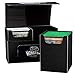 Extra Large Magnetic Deck Box - MTG Commander Big Case - Two XL Removable Compartments Hold 200 Double Sleeved Magic Game Cards