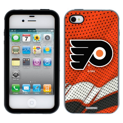 NHL Philadelphia Flyers - Home Jersey design on AT&T, Verizon, and Sprint iPhone 4 / 4S Guardian Case by Coveroo