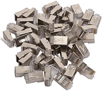 Dshot® (50 Pack) RJ45 Cat6 8P8C ShieldedStranded Crimp Modular Plug Connector