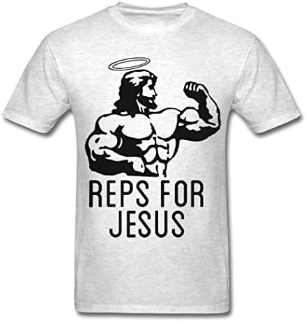 MingSe Personalize Men's Reps For Jesus T-Shirts Light oxford XXL