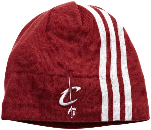 NBA Men's Authentic Team Knit Hat - Kf10Z, Cleveland Cavaliers, One Size, Burgundy/white