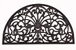 Kempf Half Moon Shaped Rubber Scroll Doormat, 18 by 30 by 0.5-Inch