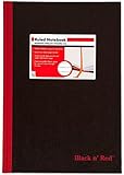 Black n' Red Hardcover Executive Notebook, 11.75 x 8.25 Inches, Black, 96 sheets/192 pages (D66174)