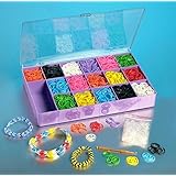 Loom Rainbow Rubber Band Complete Collection Organizer Storage Kit - Includes 4000 Rainbow Rubber Bands, 120 S Clips, All In a Convenient Storage Organizer Case