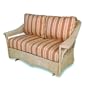 Lloyd Flanders Nantucket Khaki Finish Finish Love Seat Glider With Riverside Fabric