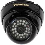 VideoSecu 1/3" Sony CCD Outdoor Night Vision Security Camera 480TVL 3.6mm Wide View Angle Lens Built-in 28 IR LEDs Vandal Armor Dome Camera for DVR CCTV Security System with Power Supply and Free Security Warning Decal W29