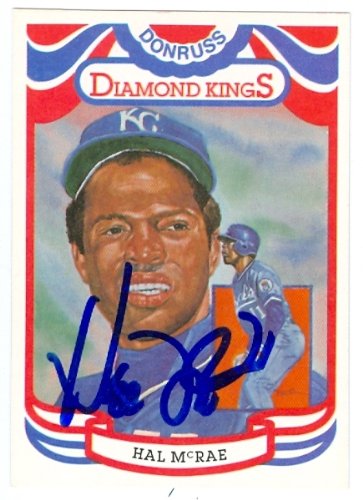 Hal McRae Autographed/Hand Signed Diamond King Donruss Baseball Card 1983 Kansas City Royals