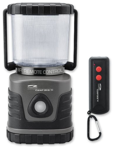 LiteXpress Camp 203RC Lanterne de camping télécommandée 4 LED haute puissance 300 lumen Boîtier plastique Gris/noir (Import Allemagne)