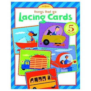 Things That Go Lacing Cards by eeBoo