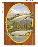 Chinook Salmon Fish Garden Flag