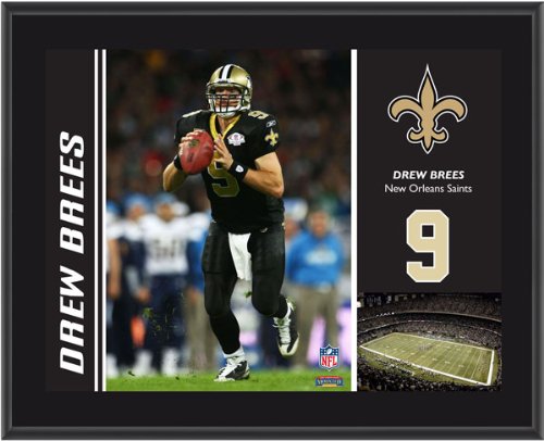 Mounted Memories New Orleans Saints Drew Brees 10.5 x 13 Sublimated Plaque