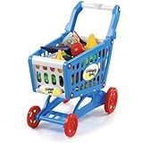 19" Mini Shopping Cart with Full Grocery Food Toy Playset for Kids