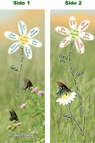 Thankfulness Towards God & Others Bookmarks - Set of 10, Thank You Book Marks