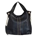 Large Studded Tote / Shoulder Fashion Bag Black