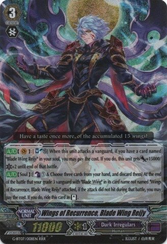 Cardfight!! Vanguard TCG - Wings of Recurrence, Blade Wing Reijy (G-BT07/006EN) - G Booster Set 7: Glorious Bravery of Radiant Sword