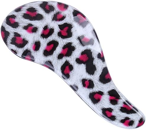 BLABLABLA Professional Streamline Style Comb Glide Thru Detangling Patterned Hairbrush Leopard Red