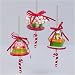 Set of 3 Cake with Ribbon Candy Fantasy Christmas Ornaments