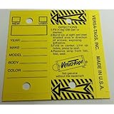 Self Laminating Self Protecting Versa Tags Key Tags With Rings (250 per box) (Yellow)
