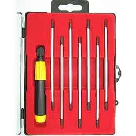 15 pcs Torx, Phillips, Slotted Interchangeable Screwdriver Bit Set By 4137com by hobbytoolsupply