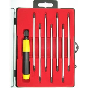 15 pcs Torx, Phillips, Slotted Interchangeable Screwdriver Bit Set By 4137com by 
